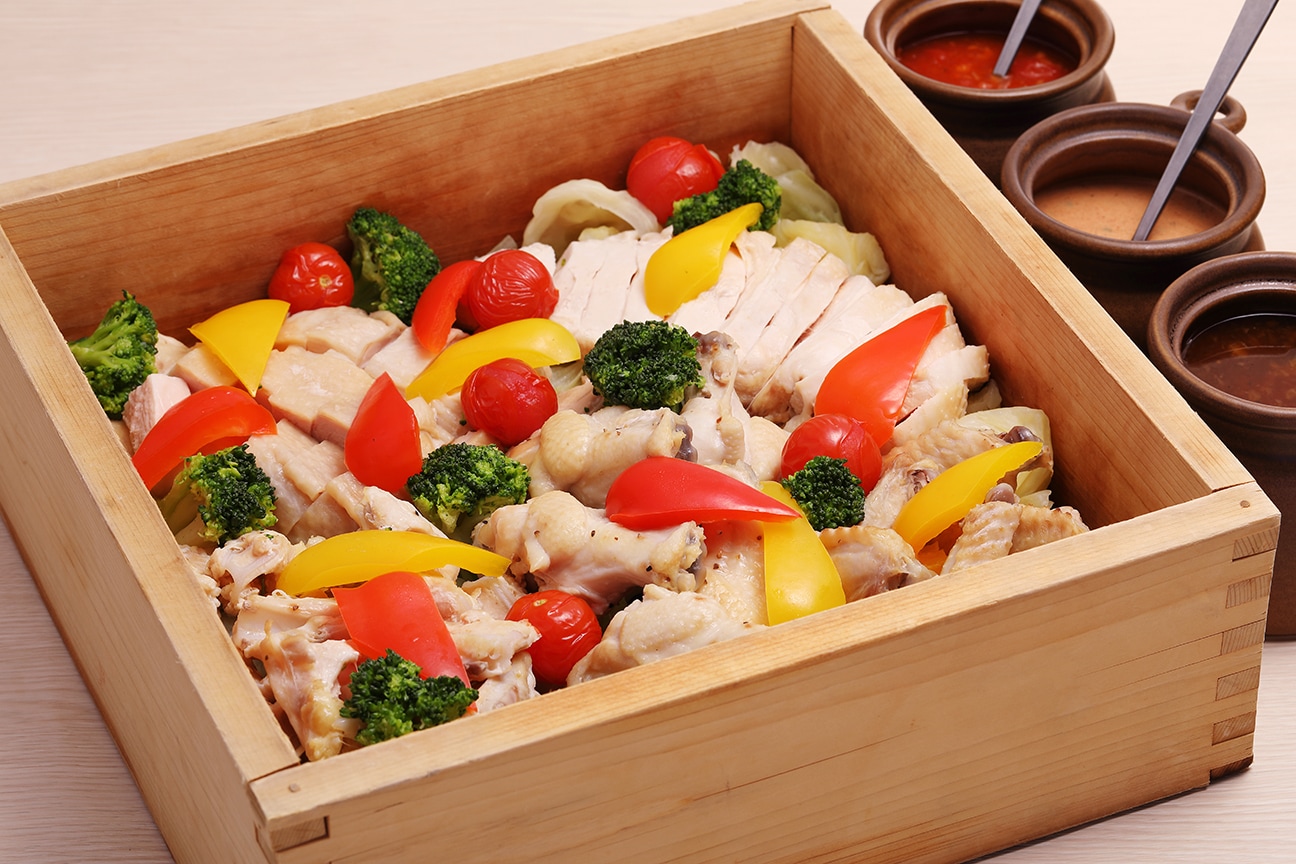 Seamed in a bamboo steamer